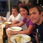 three chefs eating