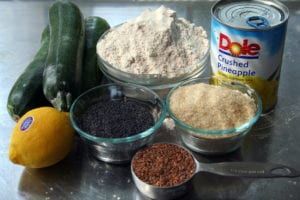vegan zucchini bread ingredients 300x200