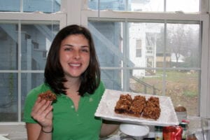 christine with cranberry bars photo 300x200