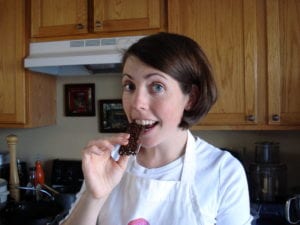 erin eating vega bar photo 300x225