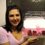 [christine with valentines chocolates photo]