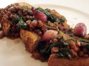 wine braised lentils photo 300x225