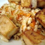 [korean salad with baked tofu photo]