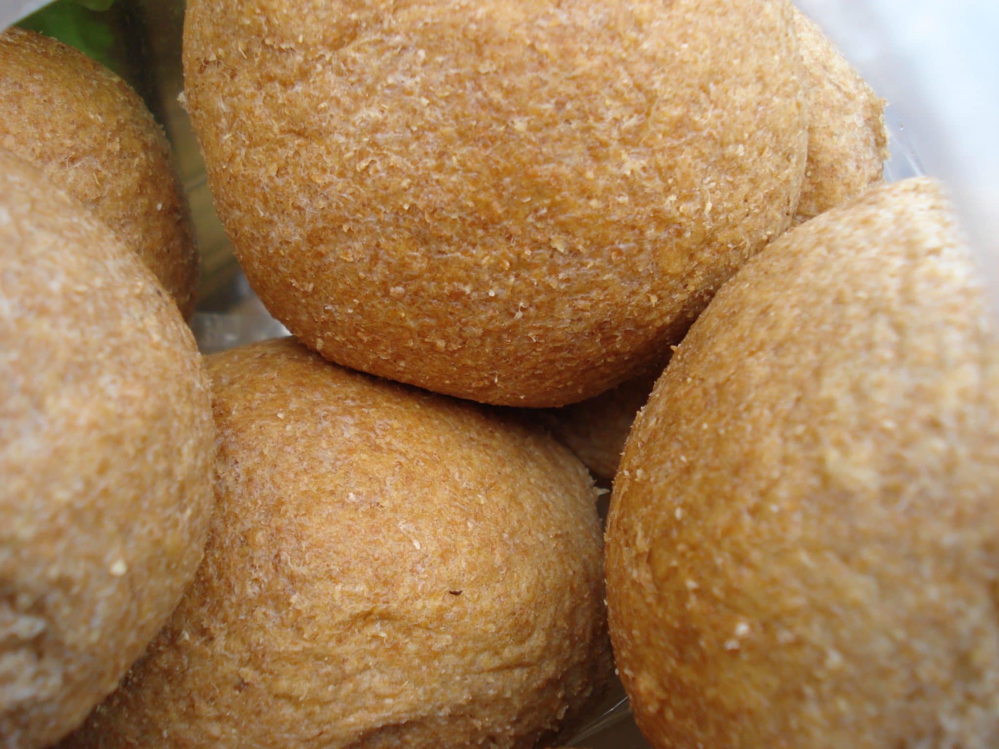 Close up of whole wheat rolls