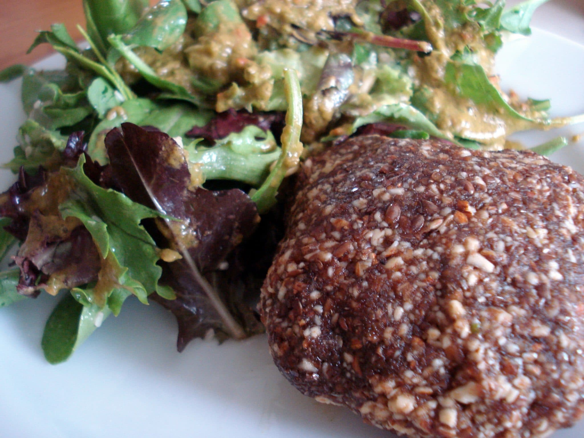 Almond Flaxseed Burger Recipe (from Thrive)