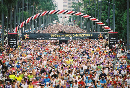 Aerial view of Rock N Roll Marathon