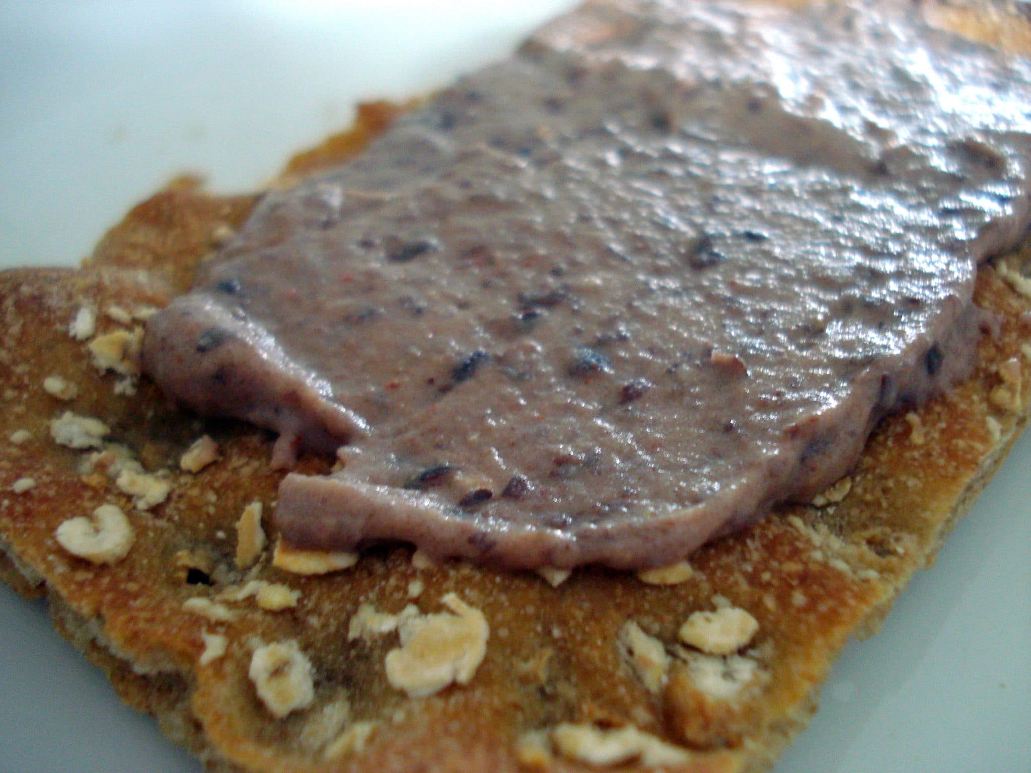 Black bean hummus on a cracker