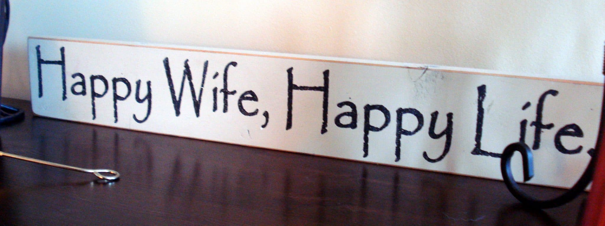 happy wife happy life sign photo no meat athlete