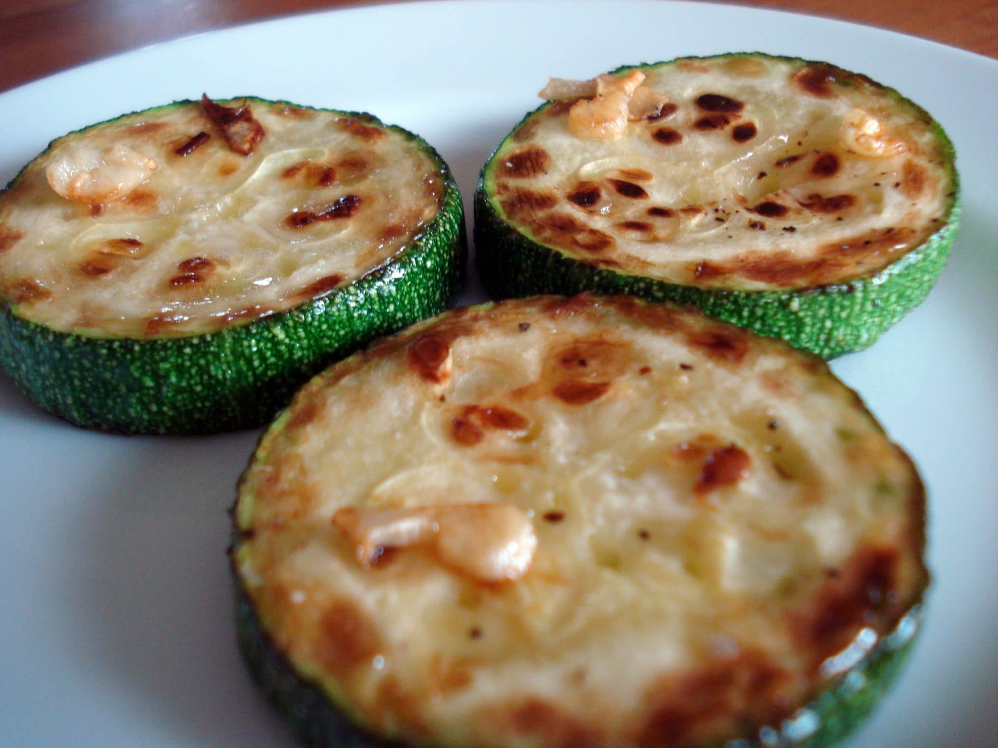 Close up roasted zucchini