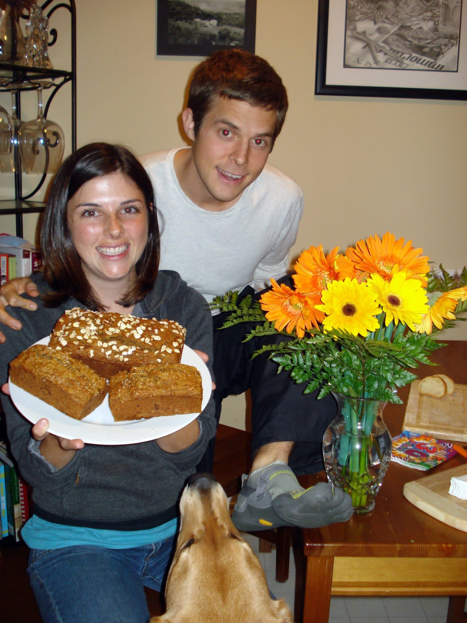 Plate of 3 loaves of Vegan Pumpkin Bread