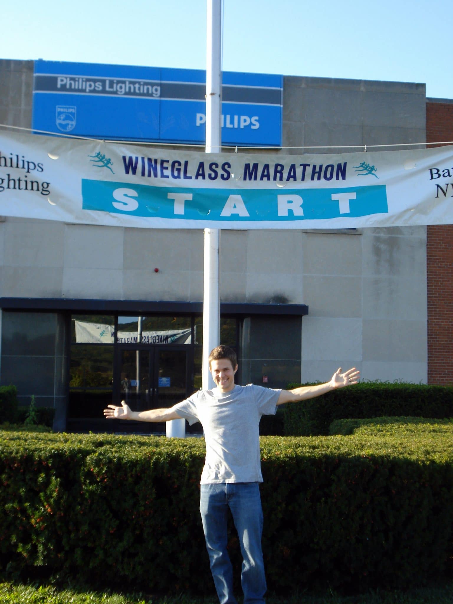 Matt at Wineglass Marathon start