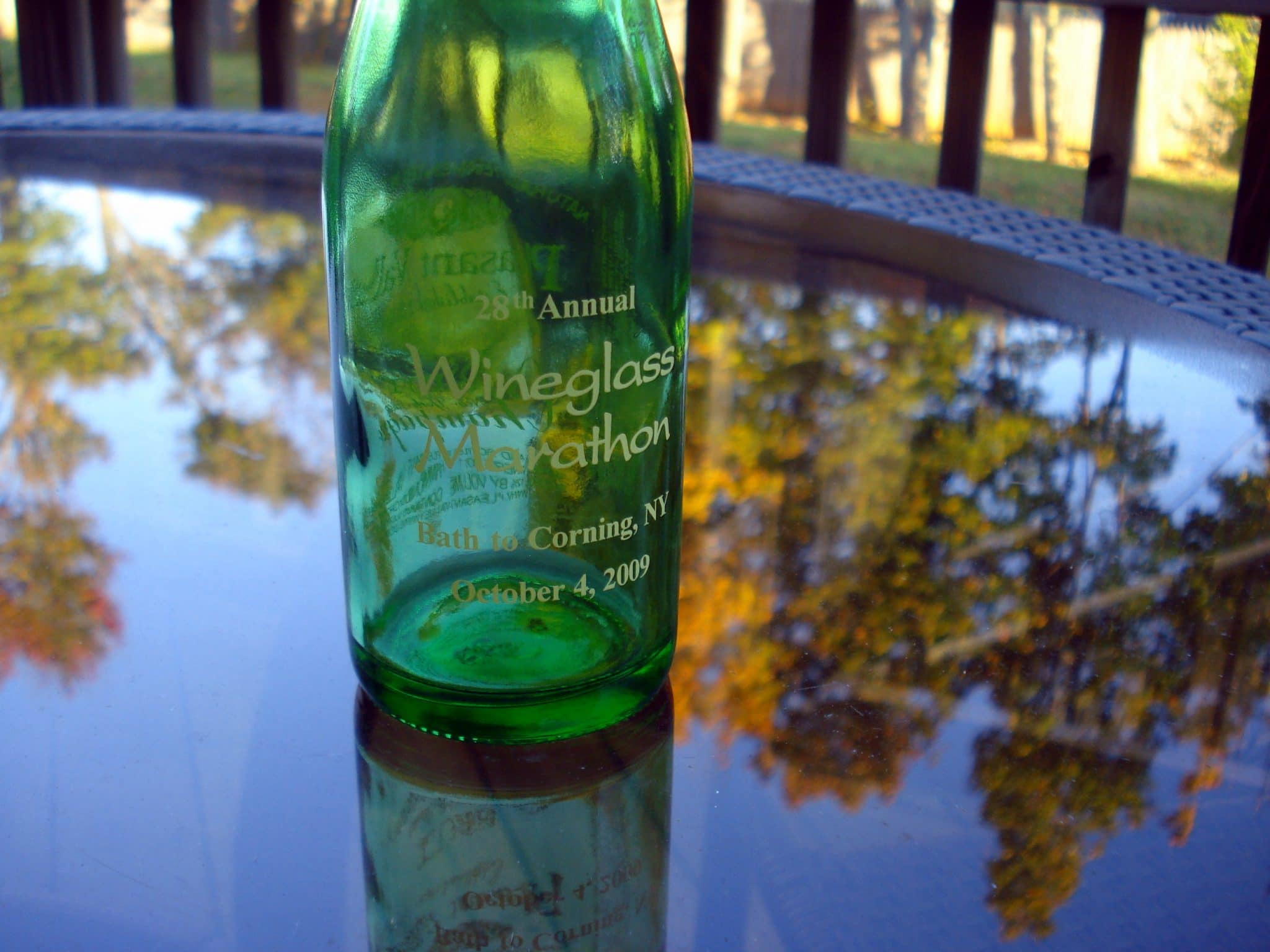 Commemorative champagne from Wineglass Marathon 2009