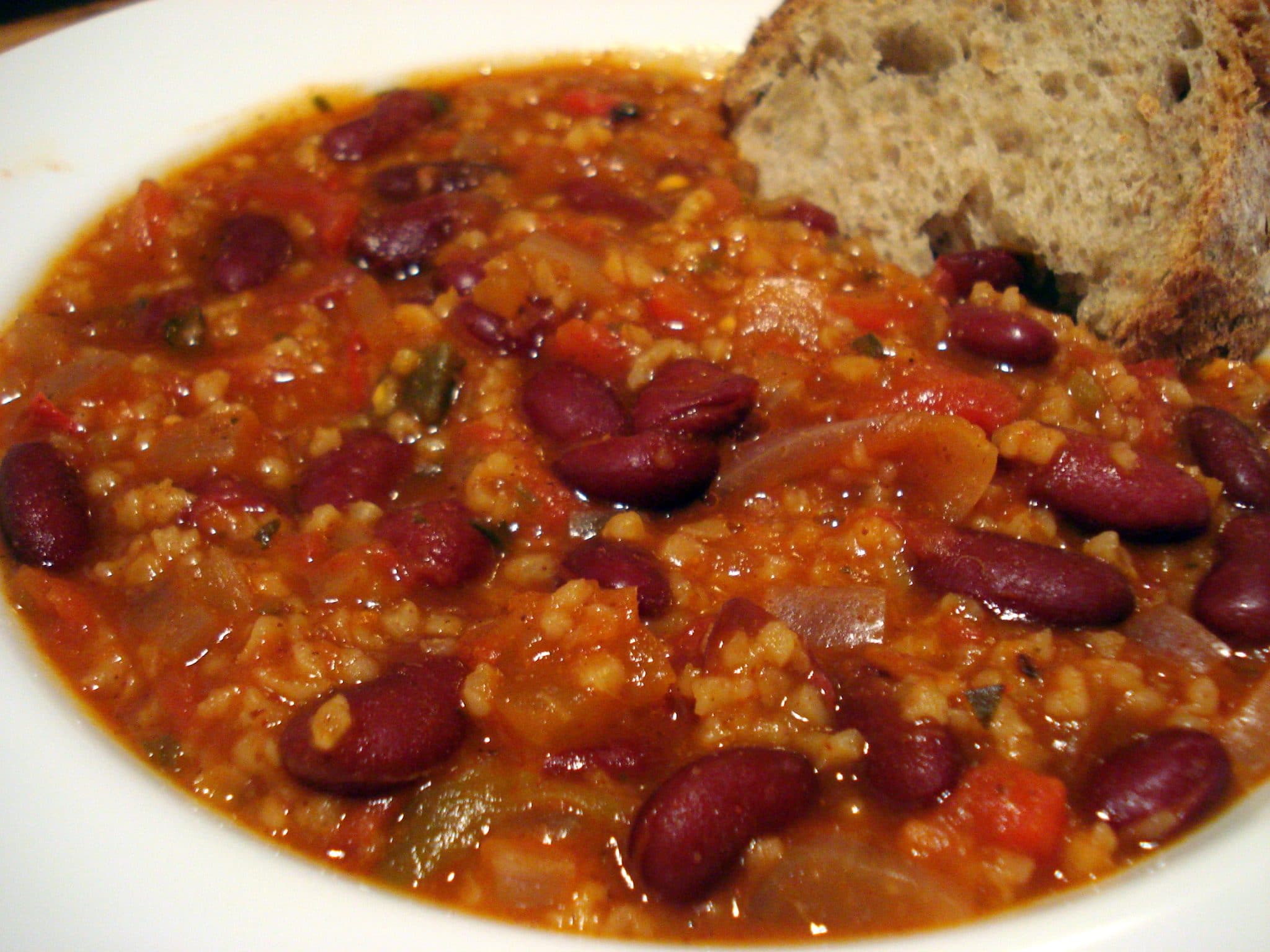 Close up of Red Bean Chili from 1,000 Vegan Recipes