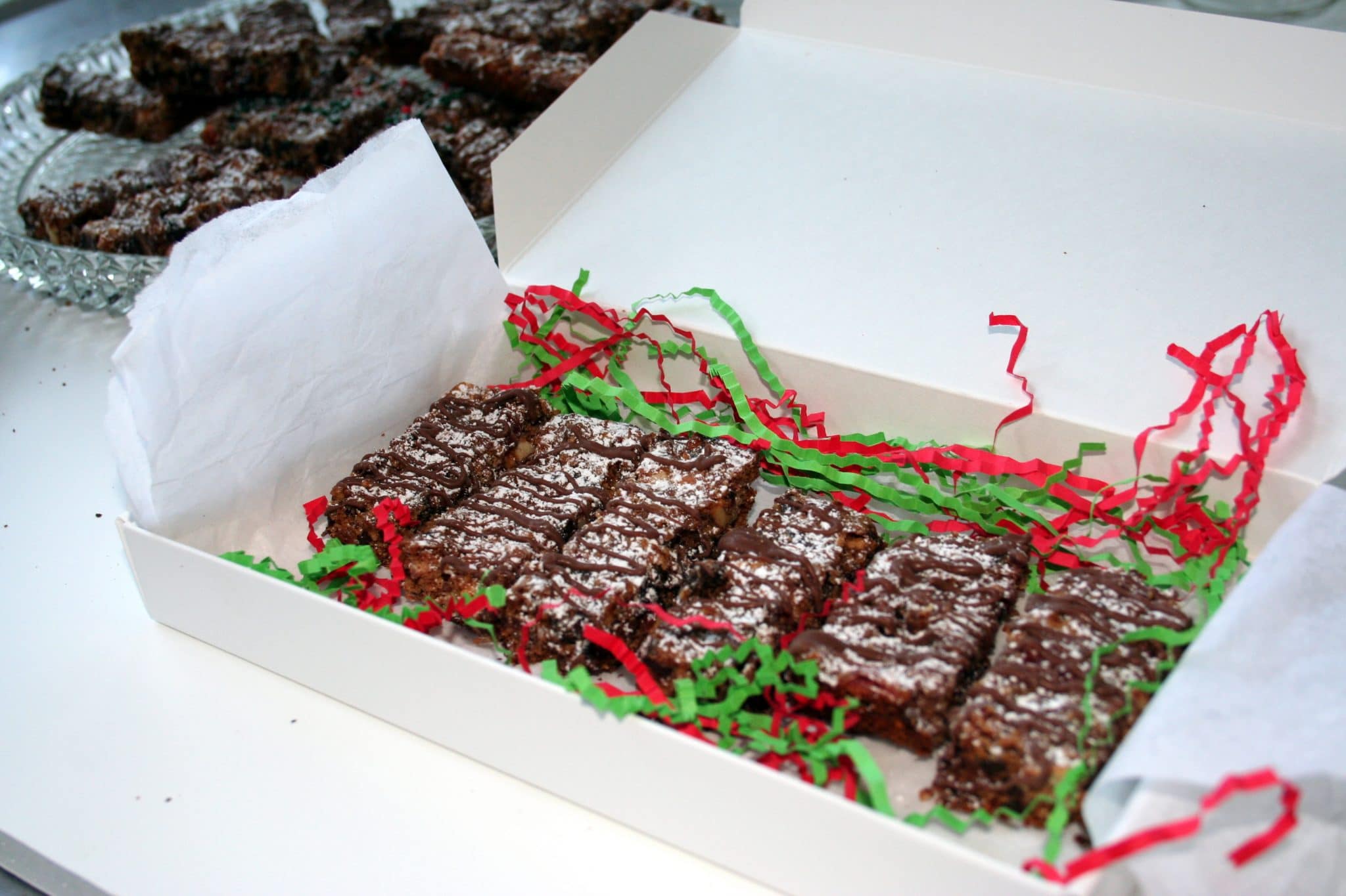 Christmas themes box of Cherry Jubilee Bars