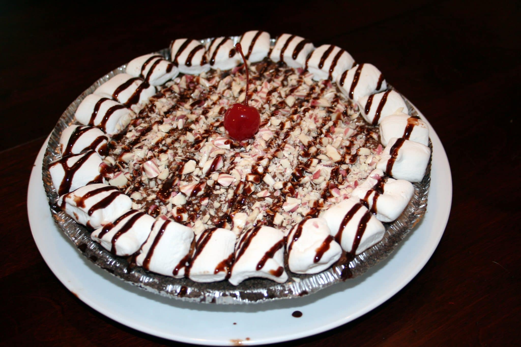 Platter of Vegan Chocolate Cream Pie