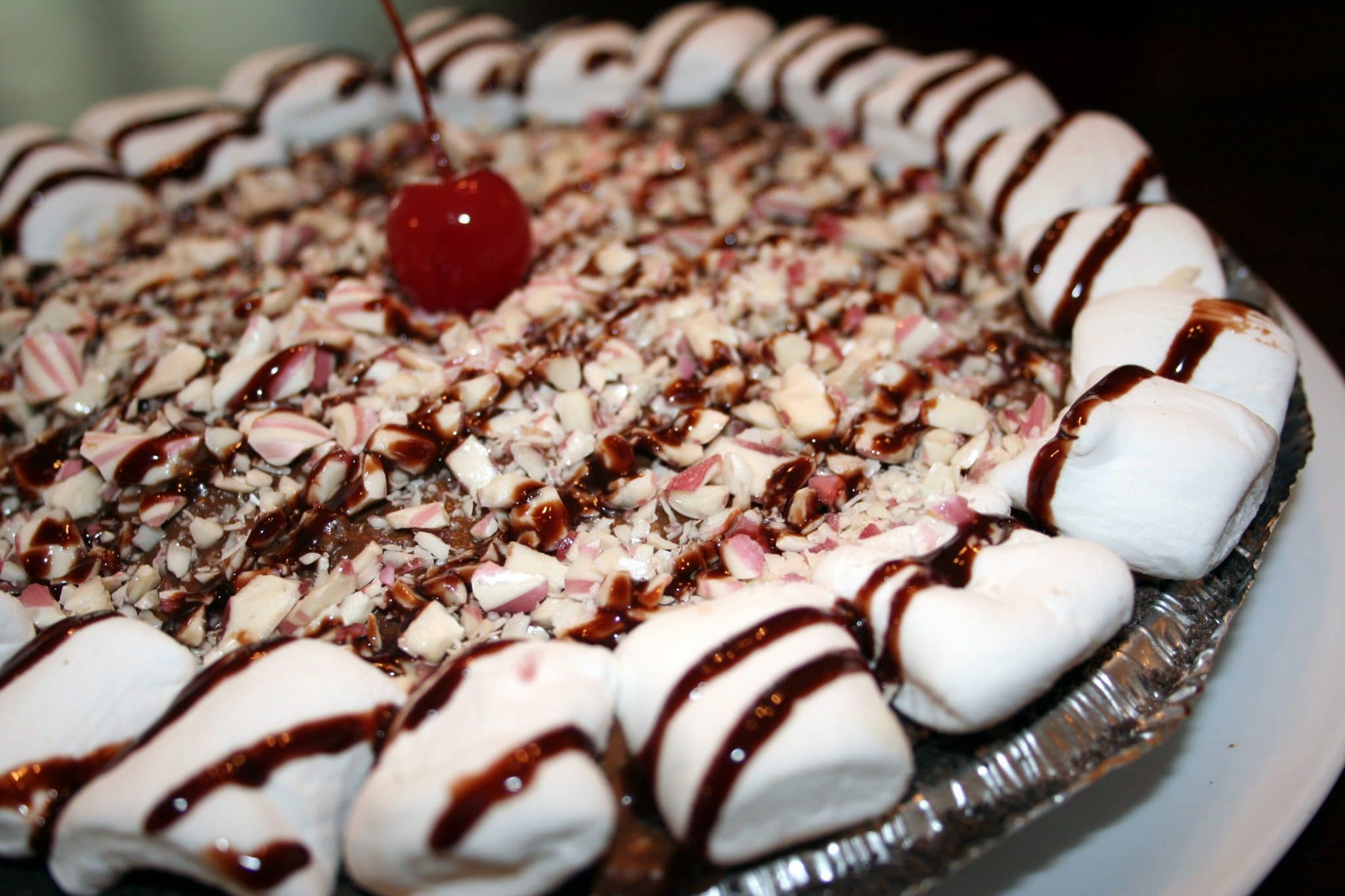 Close up of Vegan Chocolate Cream Pie