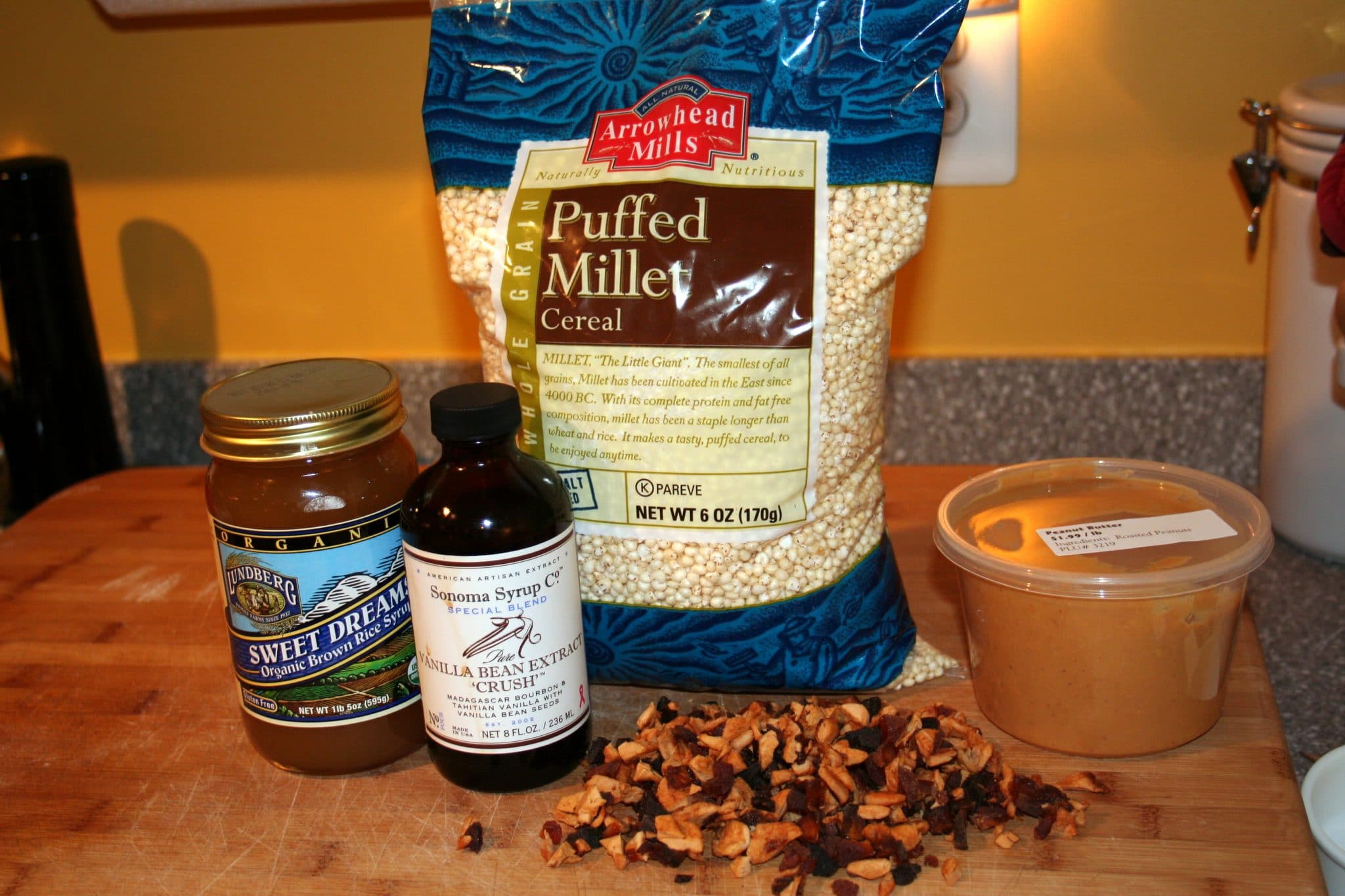 Ingredients for Vegan Millet Crispy Treats