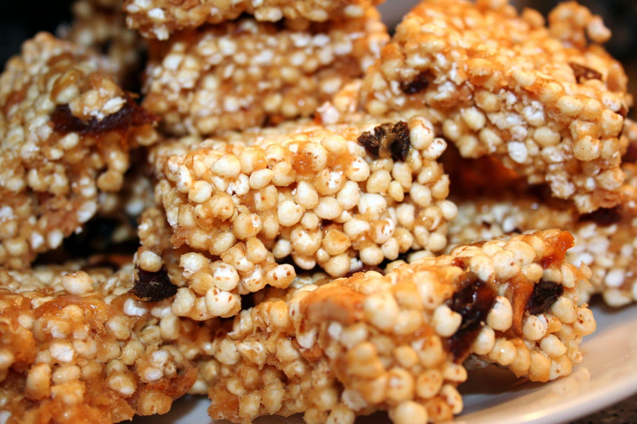 Close up of Vegan Millet Crispy Treats