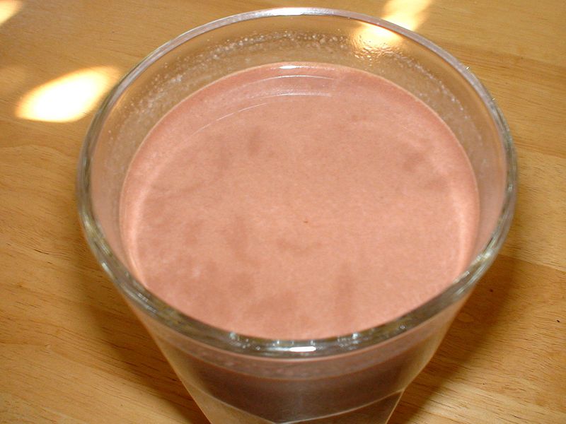 Glass of smoothie