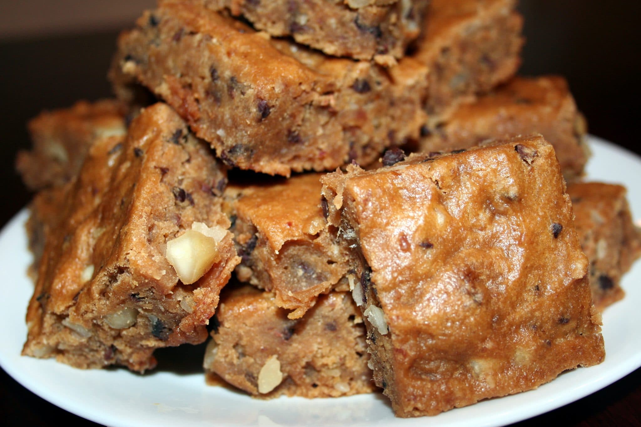 Close up of Vegan White Bean Blondies