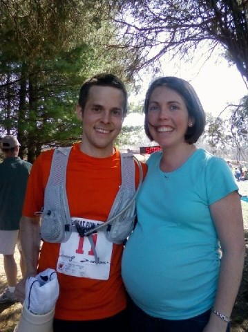 Matt and pregnant wife at HAT 50K