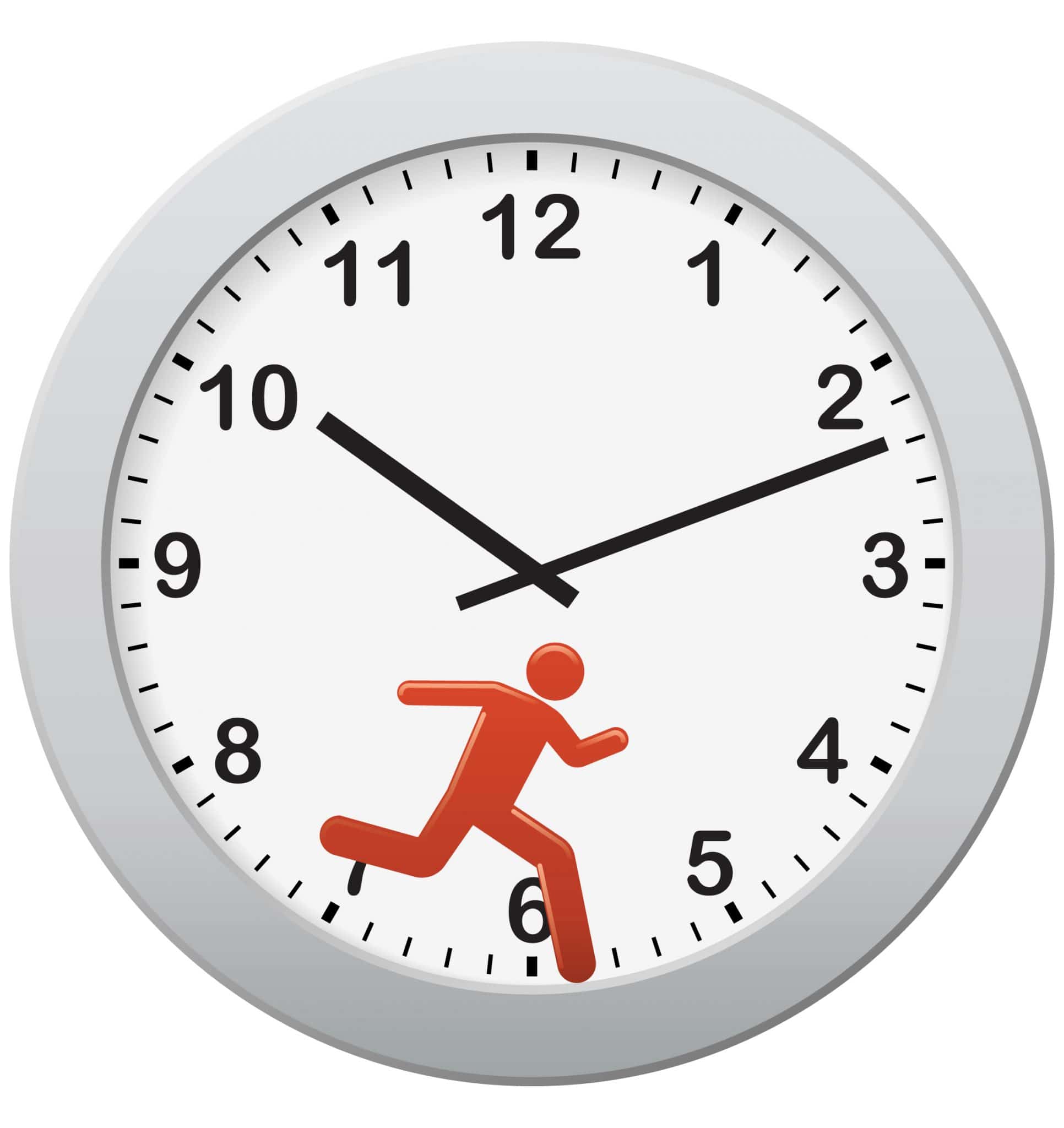 Image of man running against the clock
