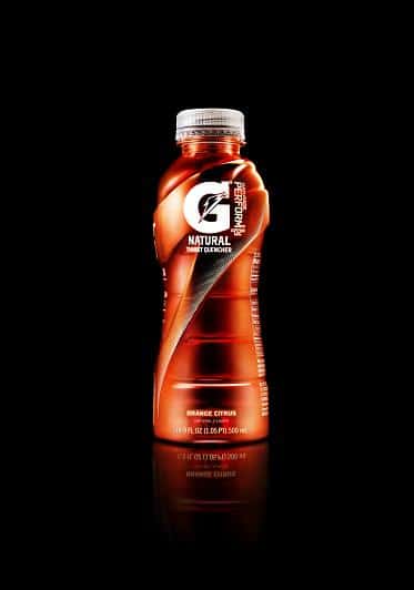 Gatorade G2 on a black background