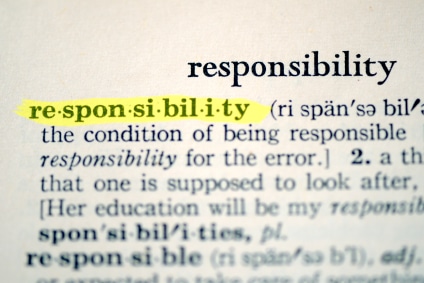 Dictionary definition of responsibility