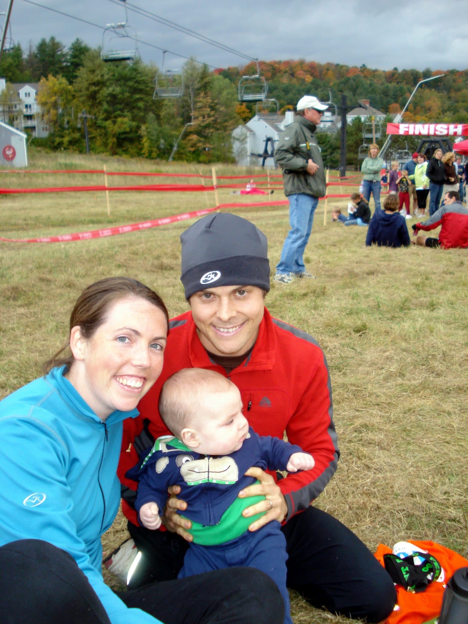 Matt posing with family after Vermont 50