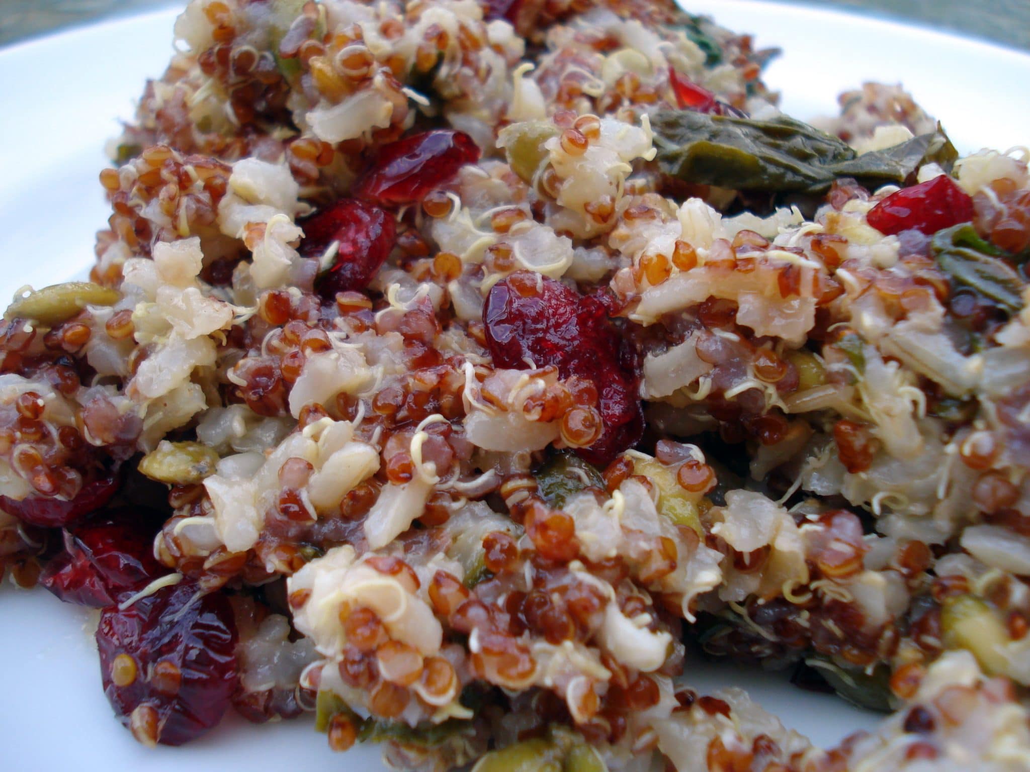 Holiday Mixed Grain Pilaf with Red Chard