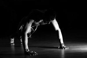 man doing push ups