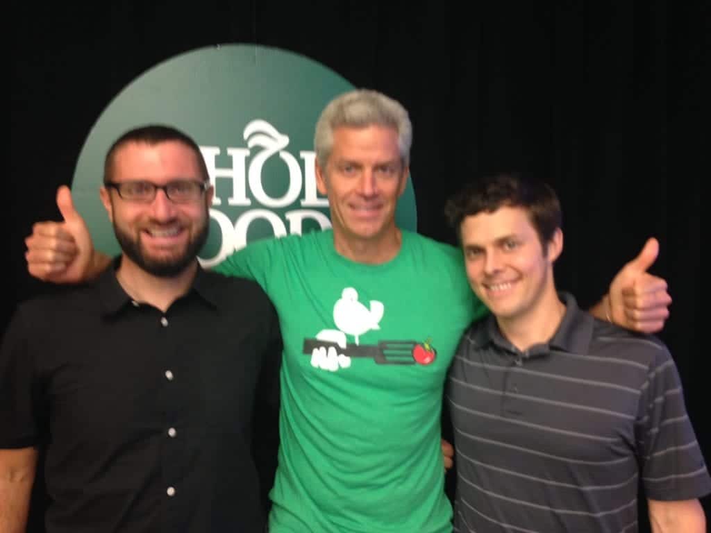 With co-author Matt Ruscigno and Rip Esselstyn at Whole Foods HQ in Austin.