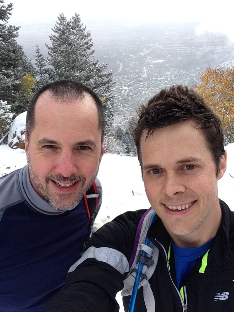 At the top of The Incline in Colorado Springs with Dave Burgess.