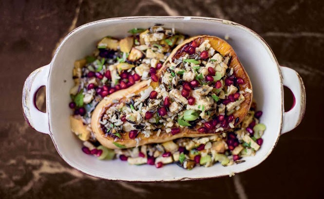 Stuffed Butternut Squash with Tempeh