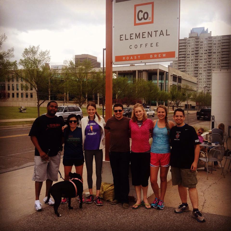 NMA OKC run group at coffee shop