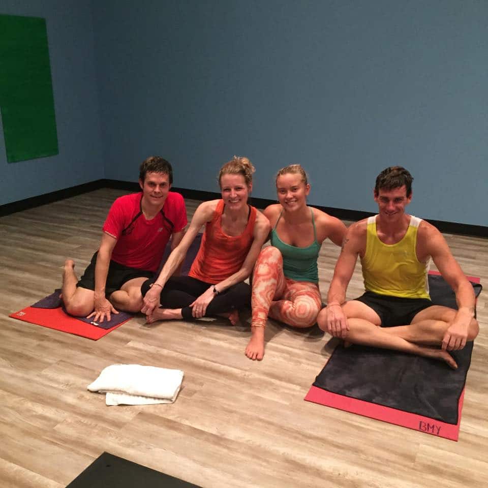 NMA OKC run group members doing yoga
